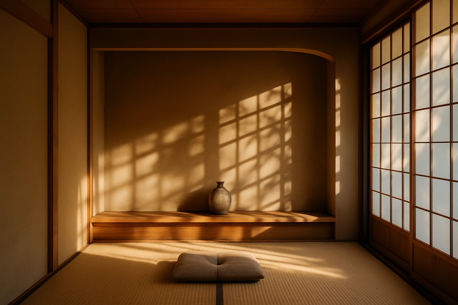Serene Japanese-Style Room with Shoji Screen
