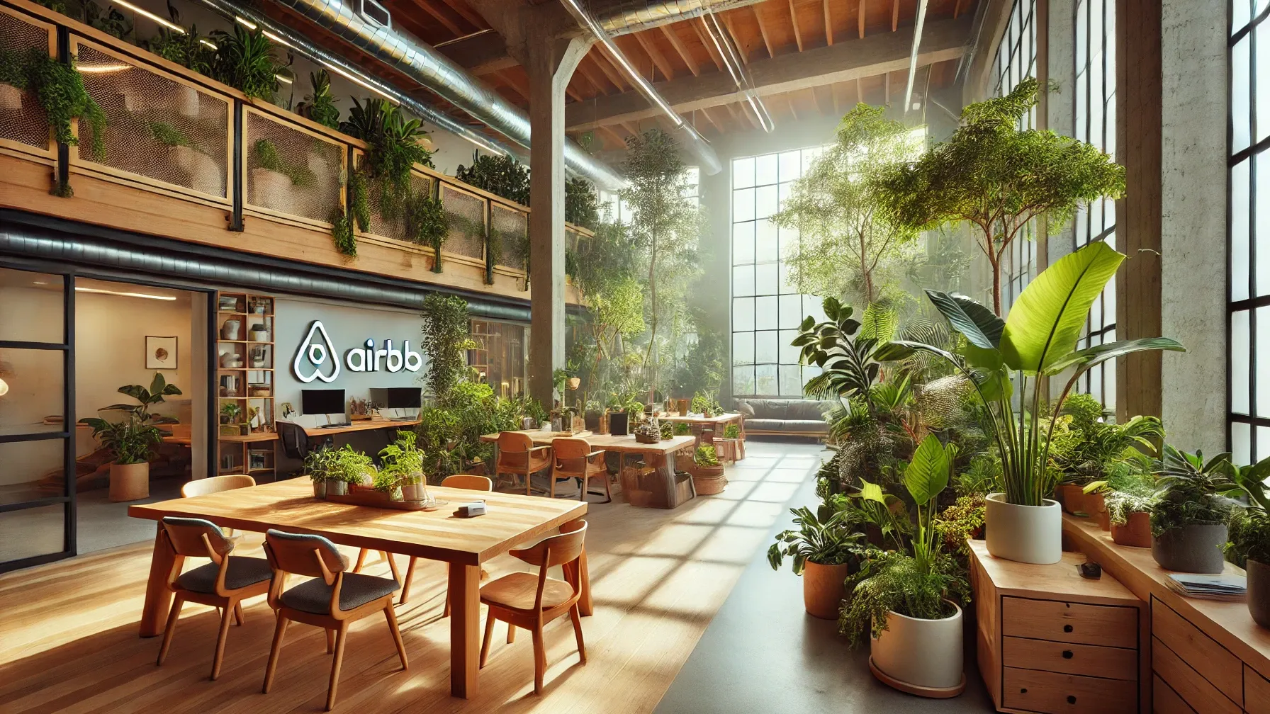 Airbnb office with Zen design element