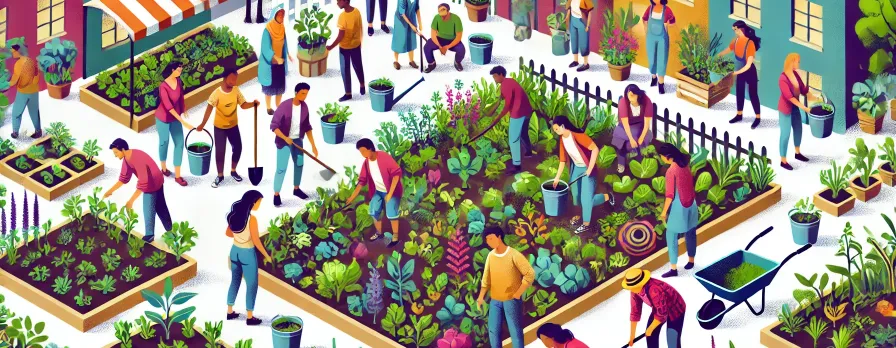 Illustrate-a-community-garden-in-an-urban-area